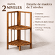 thumbnail image 2 of Repisa De Madera 2 Niveles Esquinera Plegable Multiuso, 2 of 5