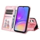 thumbnail image 3 of Funda tipo cartera FOXDOCK para Samsung Galaxy A06 5G , diseño girasol en relieve, cuero PU, cierre magnético, soporte y tarjetero, 3 of 5