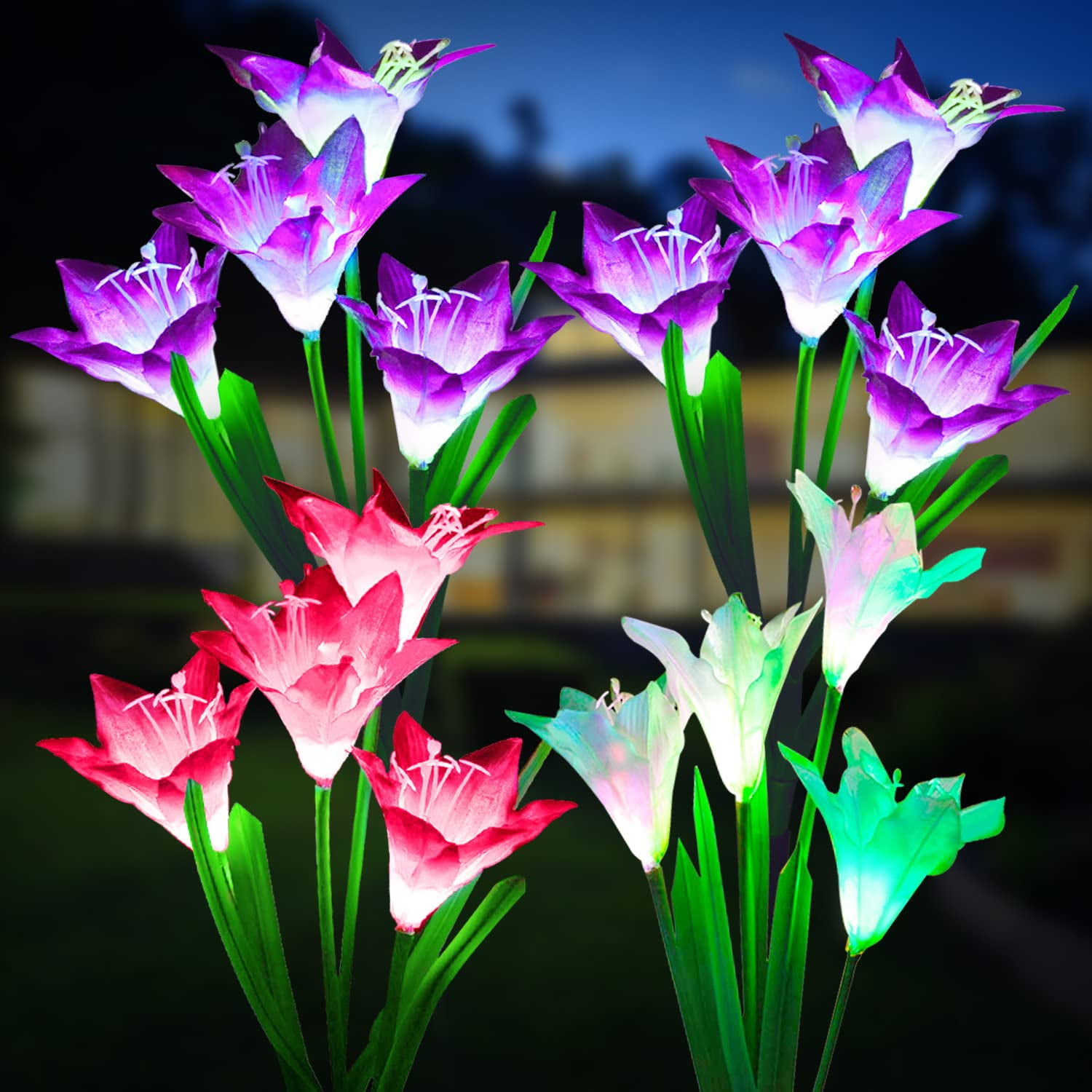 Kooper - Luces Solares Para Jardín Paquete De 4 Impermeables 7 Colores Cambiantes