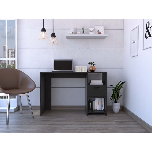 Escritorio Recto 1 Cajon Omma 73x110x43,3 Cm Negro