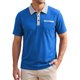 thumbnail image 1 of Camisa Polo de Hombre INSPIRE CHIC de Tejido de Gofre Manga Corta Camisas de Golf L Azul Real, 1 of 5
