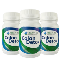 Pranalab - Colon Détox 30 Cáps (Deshincha, Desintoxicante) Pack 3 Frasc