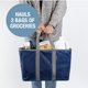 thumbnail image 4 of Bolsa Reutilizable para Compras CleverMade EcoBasket 30L Azul Gris, 4 of 8