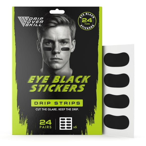 Stickers de cinta negra para los ojos Drip Over Skill – 24 pares (negro)