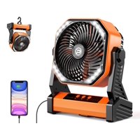 Ventilador Con Pilas Addacc De 20000 Mah Con Luz Giratoria De 270°