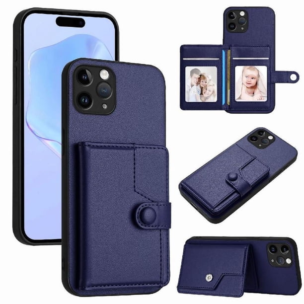 FOXDOCK Funda para iPhone 11 pro con Bloqueo RFID - Diseño Elegante con Cierre de Botón