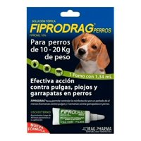 Veterinaria Drag Pharma - Pipeta Fiprodrag Antipulga Perros De 10 A 20 Kg 1.4 Ml