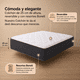 thumbnail image 4 of Cama 2 Plazas Base Europea + Colchón 25 cm con Resortes Bonnell + Respaldo de Tapizado + 2 Veladores, 4 of 7