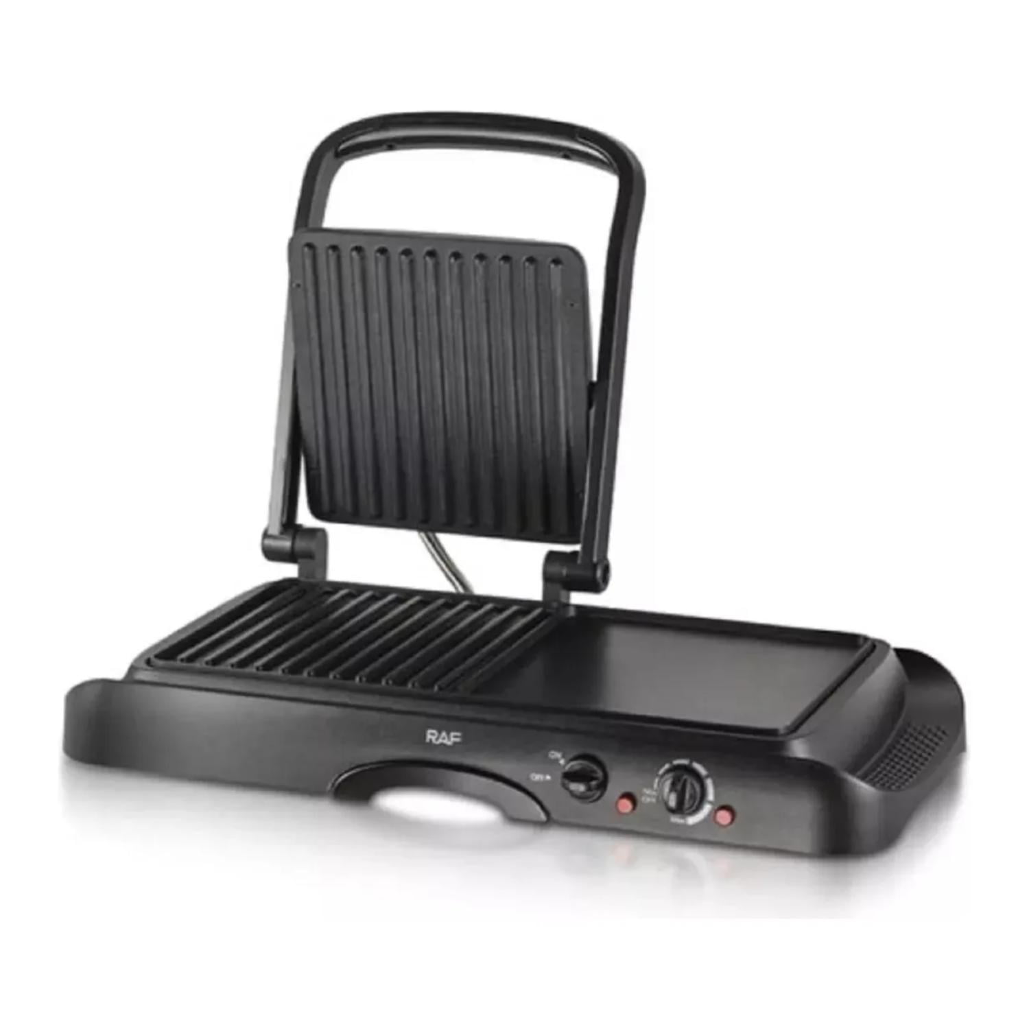 Raf - Parrilla Electrica 2 En 1 Panini Gril 1600w Negro R2695