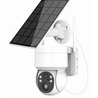 Bienok - Cámara Inalámbrica 360° Solar Wifi Hd Con Visión Nocturna Color Blanco