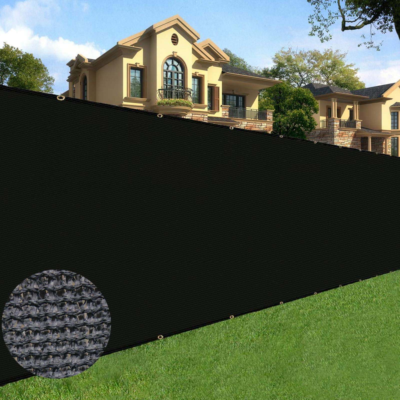 Malla De Privacidad Sunnyglade 1.8 M X 15.2 M Hdpe Negra