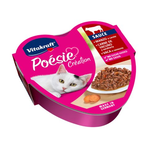 Alimento Vitakraft Poesi Creation Gato Sabor Carne 85Gr