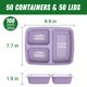 thumbnail image 2 of Envases de comida Dealusy 950 ml 3 compartimentos (pack de 50), 2 of 7