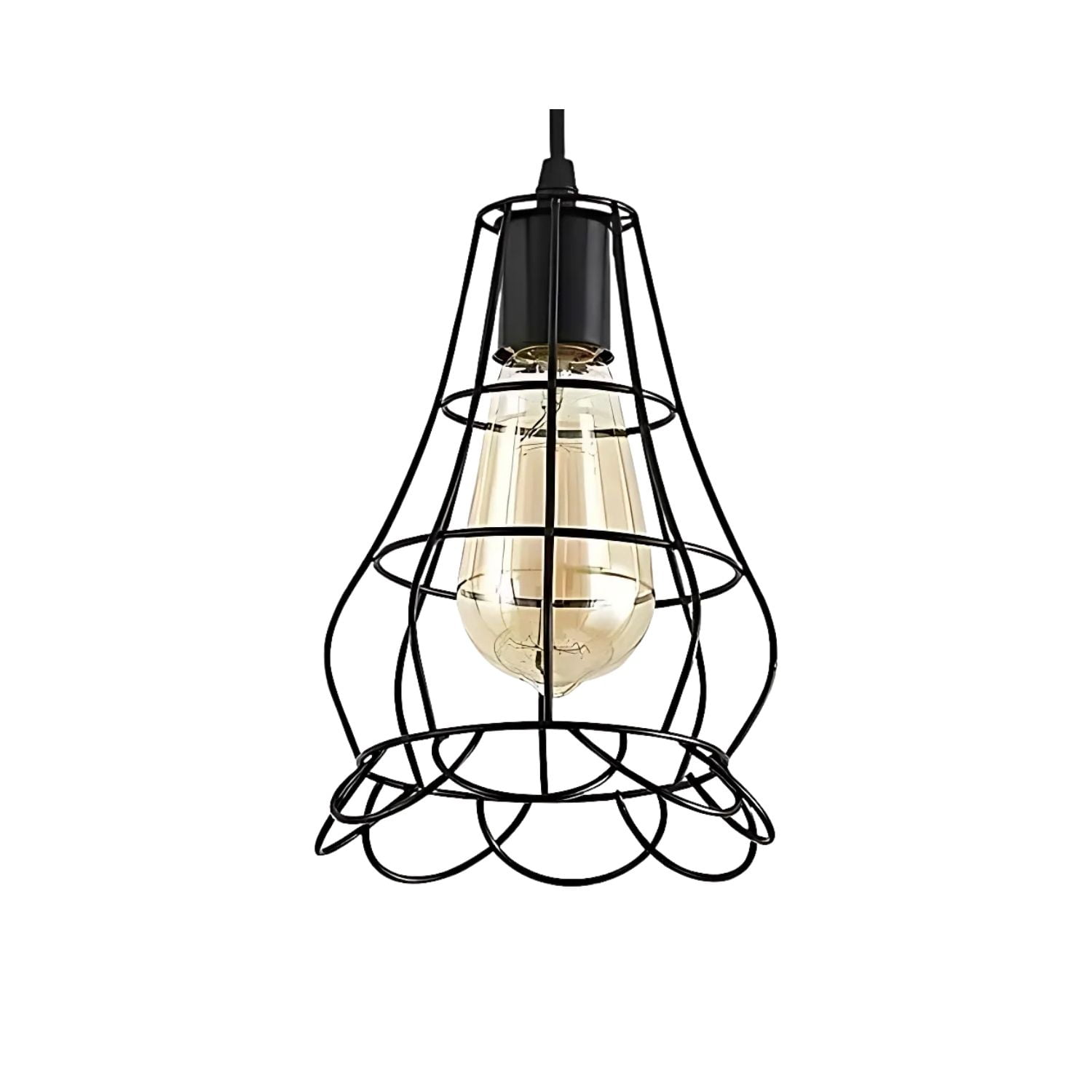 Disparo - Lampara De Techo Colgante Industrial De Malla Flor Metalica