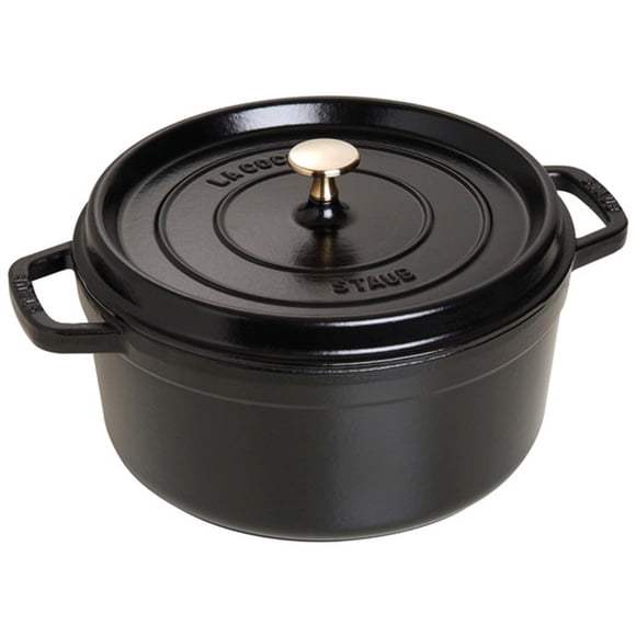 Cazuela STAUB de 5,5 L Redonda, Acabado Negro Mate