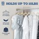 thumbnail image 3 of Perchas de terciopelo Zober, 50 unidades, color marfil, para abrigos, pantalones y vestidos, 3 of 9