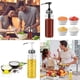 thumbnail image 2 of Botellas de vidrio para salsa, juego de 2 dispensadores de aceite de oliva de 500 ml, prensa de aceite de miel y aderezo de kétchup sin goteo (2 unidades de 500 ml), 2 of 5