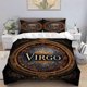 thumbnail image 1 of 3pcs Virgo Zodiac Digital Print Bedding Set | Polyester Anti-Pilling, 1 of 1