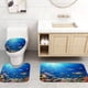 thumbnail image 4 of 4pcs Shower Curtain Sets With 12 Hooks, Nature Ocean Sea Turtle And Fish Pattern Non-Slip Rugs, Toilet Lid Cover And Bath Mat, Durable And Waterproof, For Bathroom Decor Set, 71" X 71", 4 of 4