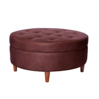 Latam Home - Pouf Paris Cuero Kentucky Cafe Moro