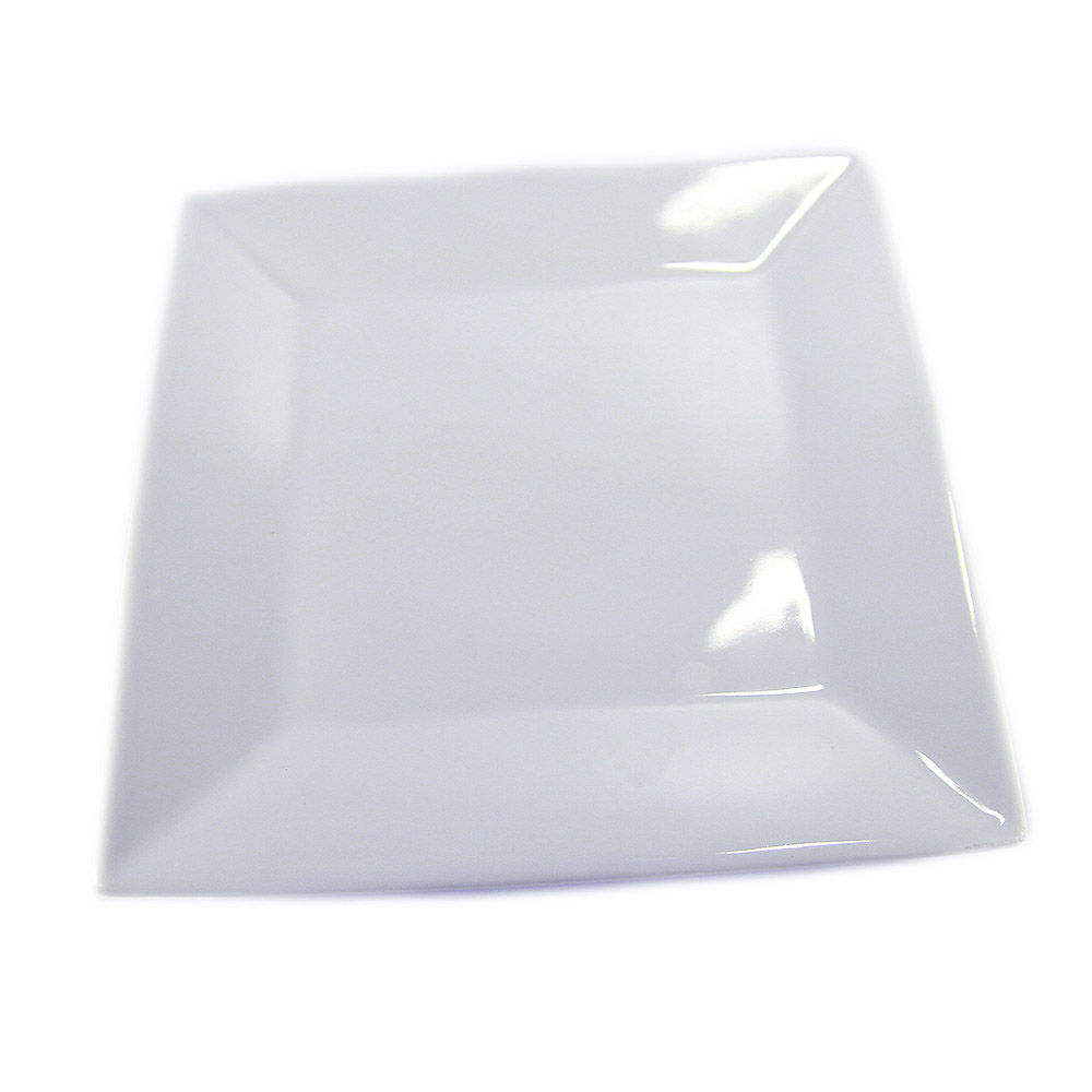 Plato Cuadrado Small 1 Pieza Porcelana Blanco 1 Un Mainstays
