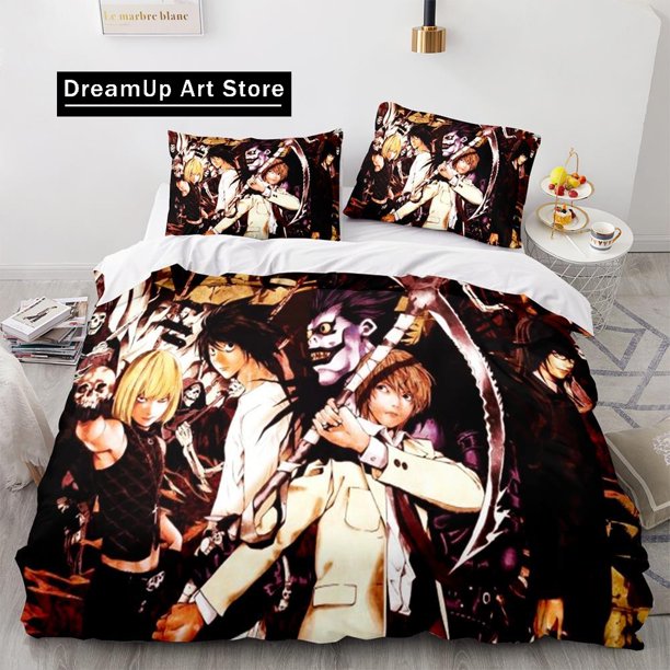 FashionDeath Note Bedding Set Boys Girls Duvet Cover Pillowcase Bed Adult Bedroom