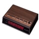 thumbnail image 3 of Reloj despertador Westclox estilo madera retro con pantalla LED roja, 3 of 7