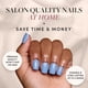 thumbnail image 2 of Press On Nails, glamnetic, cachemir, azul opaco, corto, ovalado, 2 of 6