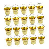 Magideal - 20 Cubos Pequeños Para Dulces, Bocadillos, Suministros Para Fiestas, Centros De Mesa, Decoración, Decoración Portátil Para Bodas, Barril Para Galletas Oro