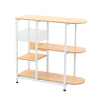 Klik Muebles - Mesa Lateral Para Cocina De Organización 3 Niveles Madera Clara - Blanca