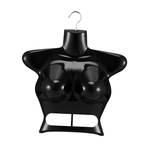 Maniquí Colgante Torso Forma De Vestido De Torso Superior Femenino Para Escaparate De Tienda Minorista Negro