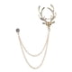 thumbnail image 1 of Puntas de cabeza de venado Cadenas de eslabones dobles Borlas Pasadores de collar Broche Clip Pin Dorado, 1 of 5