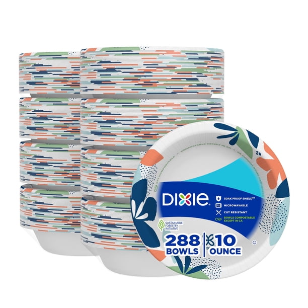 Paper Bowls Dixie, 300 ml, 36 unidades (paquete de 8), aptos para ...