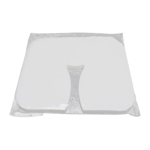 100 Uds. Fundas Desechables para Cuna Facial, Funda para Descanso Facial, Fundas Portátiles Multiusos para Cuna de Cabeza Suave para Salón de Masajes, algodón