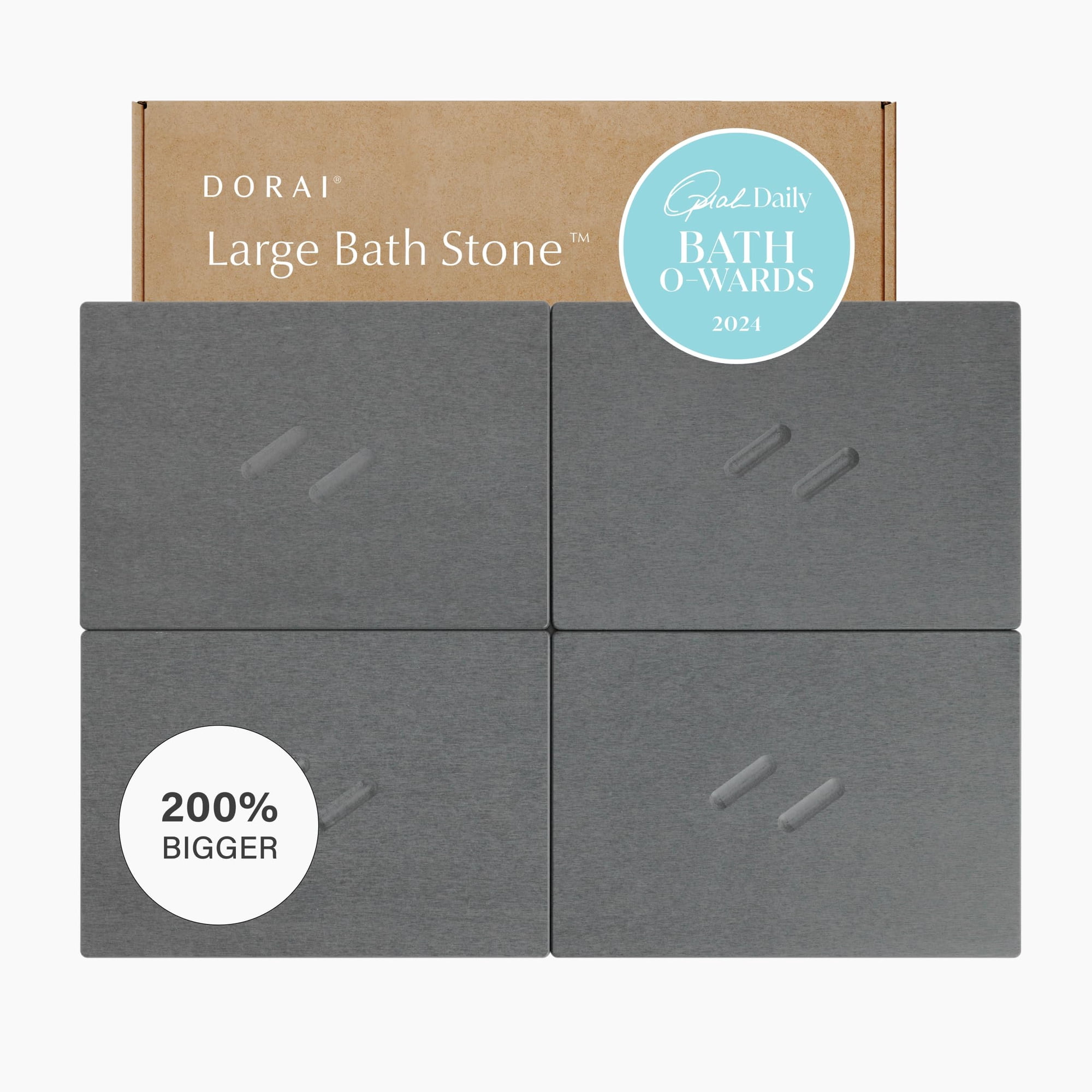 Alfombra De Baño Dorai Home Stone Para Baño, Color Pizarra De Secado Rápido