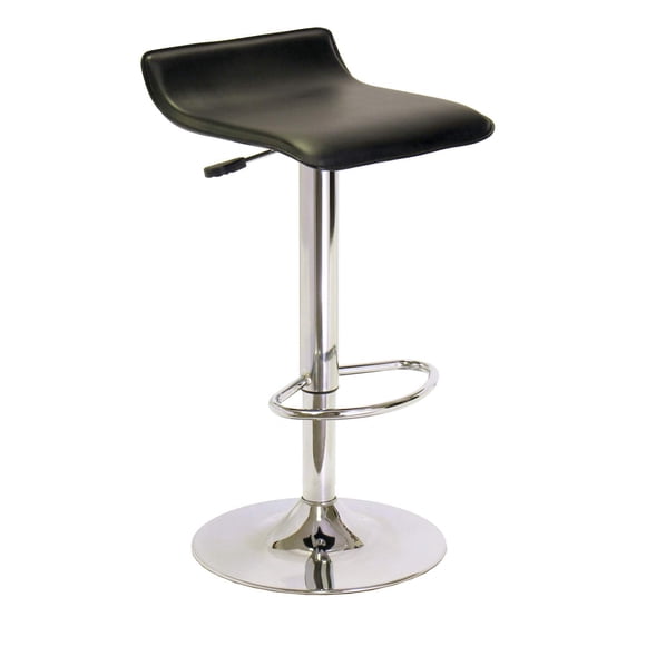 Taburete Winsome Spectrum Black Airlift con asiento giratorio de 33,35 cm