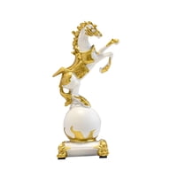 Bothyi - Figura De Caballo, Escultura Animal De Estilo Nórdico Para Gabinete, Dormitorio, Centro De Mesa, Color Blanco