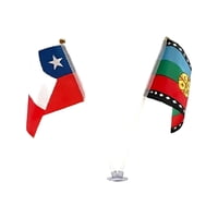 Genérico - Set Bandera Chilena Bandera Mapuche Fiestas Patrias