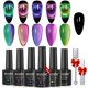 thumbnail image 1 of Set de esmaltes de uñas MIZHSE 9D Cat Eye Gel con 2 imanes, 10 ml x 6, 1 of 9
