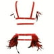 thumbnail image 4 of Sultry Feather Body Harness Belt - Hollow Out Cage Bra & Waist Bondage Harness Strap for Women - Sexy Lingerie & Underwear Accessories, 4 of 5