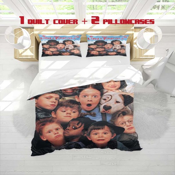 3pcs The Little Rascals Printed Bedding Set Soft Duvet Cover and 2 Pillowcases for All Seasons Ideal Choice as Family & Guest Room Decor or Holiday/Party Gift 1+2 (No Insert)