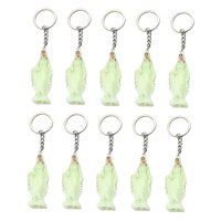 Magideal - 10 Piezas De Llaveros Católicos, Colgante De Cadena, Accesorio Para Llaves, Para Mujeres, Hombres, Llavero De María Para Cumpleaños, Hogar, Verde