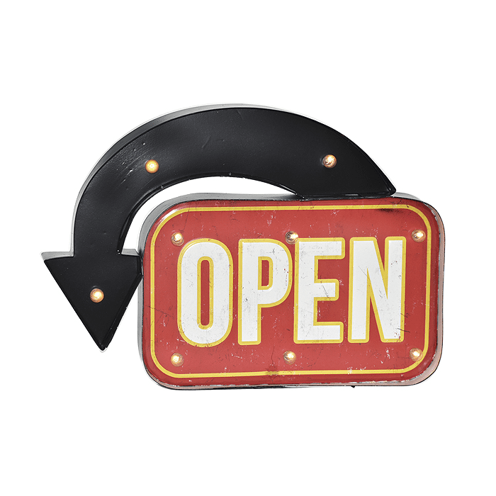 Muebles Santa Ana - Letrero Vintage Led Open