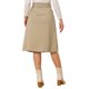 thumbnail image 3 of INSPIRE CHIC Falda Midi de Pana de Cintura Alta para Mujer, Línea A, con Botones al Frente, Plisada, con Cinturón y Bolsillos, Caqui L, 3 of 6