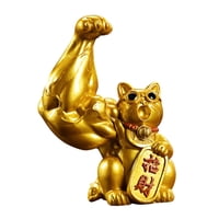 Bothyi - Estatuilla De Gato De La Suerte, Estatua De Feng Shui, Escultura Para Adorno, Regalo De Cumpleaños, Derecho Regular