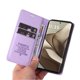 thumbnail image 5 of Funda Billetera de Cuero para Motorola Edge 50 5G con Tarjetero y Soporte - Tapa Magnética Morado, 5 of 6