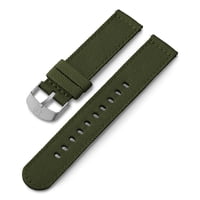 Correa De Reloj Timex De 20 Mm, Correa De Tela Verde Con Hebilla Plateada
