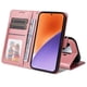 thumbnail image 2 of Funda Billetera para Xiaomi 15 Pro con Porta Tarjetas y Soporte Ajustable Rosa, 2 of 5