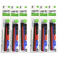 Recargas De Tinta De Gel Pilot Frixion Ball 0.5Mm Paquete De 18 En Negro/Azul/Rojo