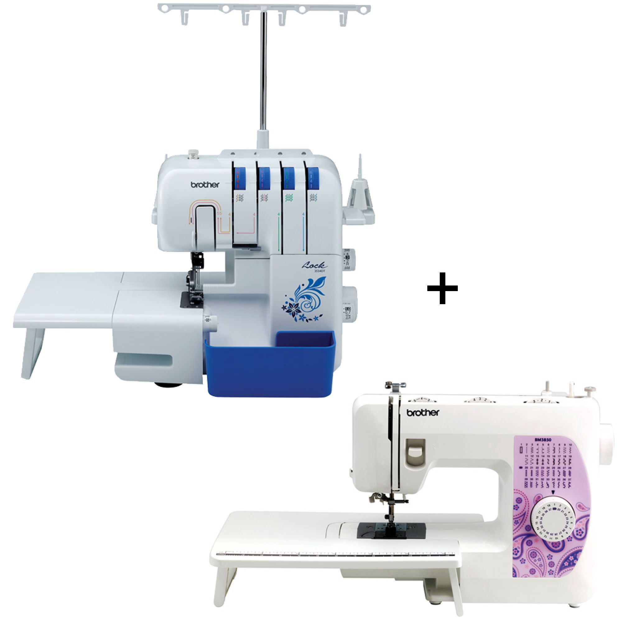 Máquina Overlock y Máq. de Coser 3534T + BM-3850CL Multicolor